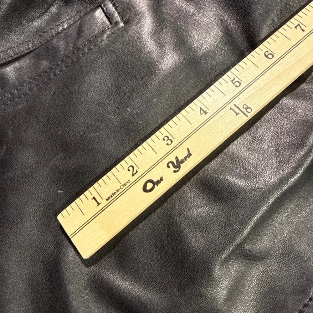 Claiborne Mens Black Genuine Leather‎ Bomber Jacket Quilted Lining Large L
